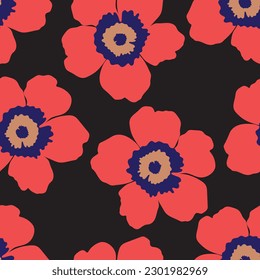 Seamless fabric of  flowers pattern, like illustration. Suit for package design, wallpaper, fashion print.