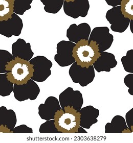 Tejido sin foco de patrón de flores, como ilustración. Suit para diseño de paquetes, fondo de pantalla, impresión de moda.
