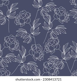 Seamless fabric of  flowers pattern, like illustration. Suit for package design, wallpaper, fashion print.