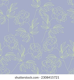Seamless fabric of  flowers pattern, like illustration. Suit for package design, wallpaper, fashion print.