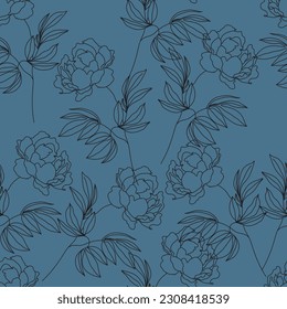 Seamless fabric of  flowers pattern, like illustration. Suit for package design, wallpaper, fashion print.