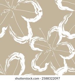 Seamless fabric of flowers pattern, like illustration. Suit for package design, wallpaper, fashion print, Housing wallpaper, arty-crafty.
