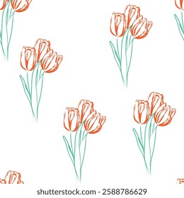 Seamless fabric of flowers pattern, like illustration. Suit for package design, wallpaper, fashion print, Housing wallpaper, arty-crafty.
