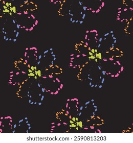 Seamless fabric of flowers pattern, like illustration. Suit for package design, wallpaper, fashion print, Housing wallpaper, arty-crafty.
