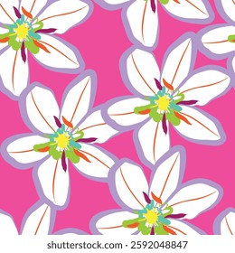 Seamless fabric of flowers pattern, like illustration. Suit for package design, wallpaper, fashion print, Housing wallpaper, arty-crafty.
