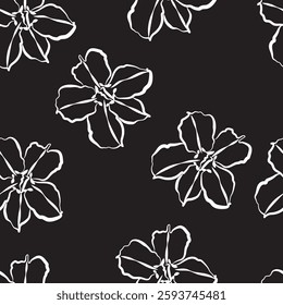 Seamless fabric of flowers pattern, like illustration. Suit for package design, wallpaper, fashion print, Housing wallpaper, arty-crafty.

