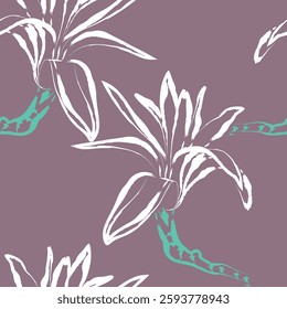 Seamless fabric of flowers pattern, like illustration. Suit for package design, wallpaper, fashion print, Housing wallpaper, arty-crafty.
