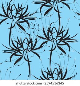 Seamless fabric of flowers pattern, like illustration. Suit for package design, wallpaper, fashion print, Housing wallpaper, arty-crafty.
