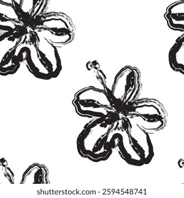 Seamless fabric of flowers pattern, like illustration. Suit for package design, wallpaper, fashion print, Housing wallpaper, arty-crafty.
