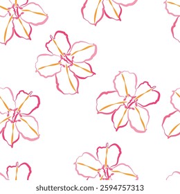 Seamless fabric of flowers pattern, like illustration. Suit for package design, wallpaper, fashion print, Housing wallpaper, arty-crafty.
