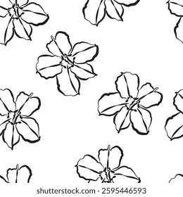 Seamless fabric of flowers pattern, like illustration. Suit for package design, wallpaper, fashion print, Housing wallpaper, arty-crafty.
