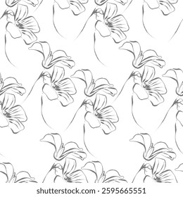 Seamless fabric of flowers pattern, like illustration. Suit for package design, wallpaper, fashion print, Housing wallpaper, arty-crafty.
