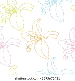 Seamless fabric of flowers pattern, like illustration. Suit for package design, wallpaper, fashion print, Housing wallpaper, arty-crafty.