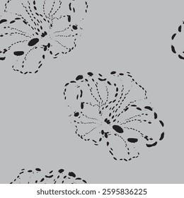 Seamless fabric of flowers pattern, like illustration. Suit for package design, wallpaper, fashion print, Housing wallpaper, arty-crafty.
