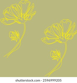 Seamless fabric of flowers pattern, like illustration. Suit for package design, wallpaper, fashion print, Housing wallpaper, arty-crafty.
