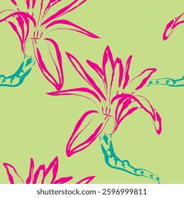 Seamless fabric of flowers pattern, like illustration. Suit for package design, wallpaper, fashion print, Housing wallpaper, arty-crafty.
