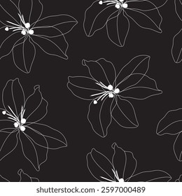 Seamless fabric of flowers pattern, like illustration. Suit for package design, wallpaper, fashion print, Housing wallpaper, arty-crafty.
