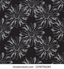 Seamless fabric of flowers pattern, like illustration. Suit for package design, wallpaper, fashion print, Housing wallpaper, arty-crafty.
