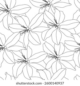Seamless fabric of flowers pattern, like illustration. Suit for package design, wallpaper, fashion print, Housing wallpaper, arty-crafty.
