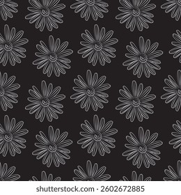 Seamless fabric of flowers pattern, like illustration. Suit for package design, wallpaper, fashion print, Housing wallpaper, arty-crafty.
