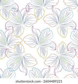 Seamless fabric of flowers pattern, like illustration. Suit for package design, wallpaper, fashion print, Housing wallpaper, arty-crafty.

