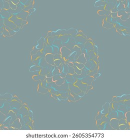 Seamless fabric of flowers pattern, like illustration. Suit for package design, wallpaper, fashion print, Housing wallpaper, arty-crafty.
