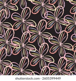 Seamless fabric of flowers pattern, like illustration. Suit for package design, wallpaper, fashion print, Housing wallpaper, arty-crafty.

