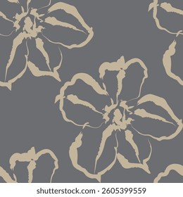 Seamless fabric of flowers pattern, like illustration. Suit for package design, wallpaper, fashion print, Housing wallpaper, arty-crafty.
