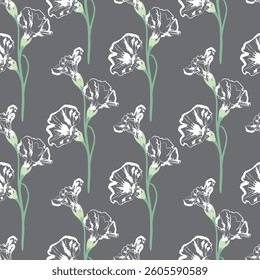 Seamless fabric of flowers pattern, like illustration. Suit for package design, wallpaper, fashion print, Housing wallpaper, arty-crafty.

