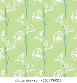 Seamless fabric of flowers pattern, like illustration. Suit for package design, wallpaper, fashion print, Housing wallpaper, arty-crafty.
