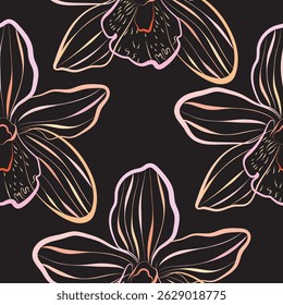 Seamless fabric of flowers pattern, like illustration. Suit for package design, wallpaper, fashion print, Housing wallpaper, arty-crafty.
