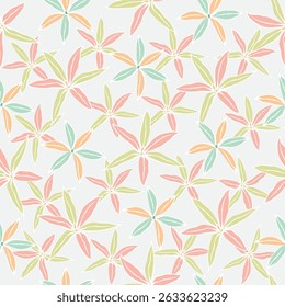 Seamless fabric of flowers pattern, like illustration. Suit for package design, wallpaper, fashion print, Housing wallpaper, arty-crafty.
