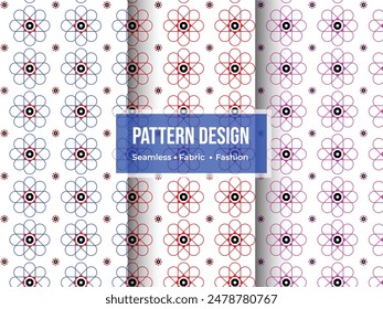 Seamless Fabric geometric patterns Design.