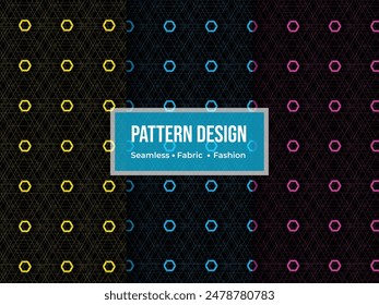Seamless Fabric geometric patterns Design.