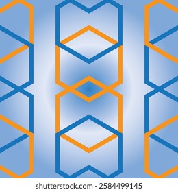 Seamless fabric of geometrics pattern, like illustration. Suit for package design, wallpaper, fashion print, Housing wallpaper, arty-crafty.
