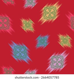 seamless fabric ikat pattern art geometric ethnic pattern