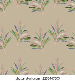 Seamless fabric of  leaf  Line Pattern, like illustration. Suit for package design, wallpaper, fashion print.