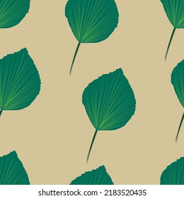 Seamless fabric of  leaves design Pattern Vector, like ornament vector. Suit for package design, wallpaper, fashion print.