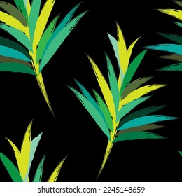 Seamless fabric of  leaves Line Pattern, like illustration. Suit for package design, wallpaper, fashion print.