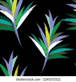 Seamless fabric of  leaves Line Pattern, like illustration. Suit for package design, wallpaper, fashion print.