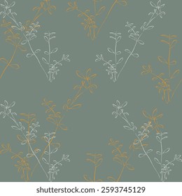 Seamless fabric of leaves pattern, like illustration. Suit for package design, wallpaper, fashion print, Housing wallpaper, arty-crafty.
