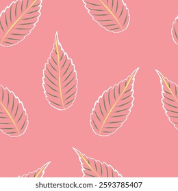 Seamless fabric of leaves pattern, like illustration. Suit for package design, wallpaper, fashion print, Housing wallpaper, arty-crafty.
