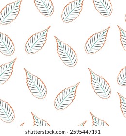 Seamless fabric of leaves pattern, like illustration. Suit for package design, wallpaper, fashion print, Housing wallpaper, arty-crafty.
