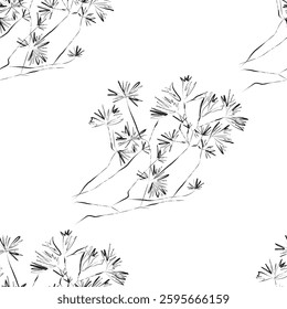 Seamless fabric of leaves pattern, like illustration. Suit for package design, wallpaper, fashion print, Housing wallpaper, arty-crafty.
