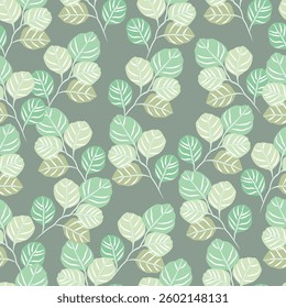 Seamless fabric of leaves pattern, like illustration. Suit for package design, wallpaper, fashion print, Housing wallpaper, arty-crafty.