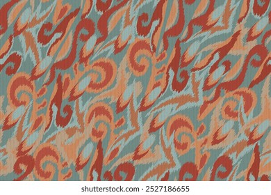 Seamless fabric motif patterns, abstract ikat patterns or abstract ethnic
