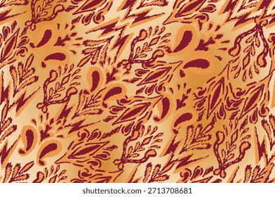 Seamless fabric motif patterns, abstract ikat patterns or abstract ethnic
