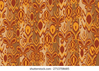 Seamless fabric motif patterns, abstract ikat patterns or abstract ethnic
