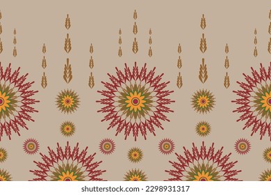 Patrón de tela sin foco adornado con el tradicional .Diseño para fondo, alfombra, papel de pared, ropa, envoltura, Batik, tela, Vector.