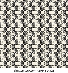 SEAMLESS FABRIC PATTERN BACKGROUND WITH SIMPLE HAND DRAW POLKA DOT